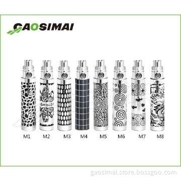hot selling carved ego battery ego M series battery